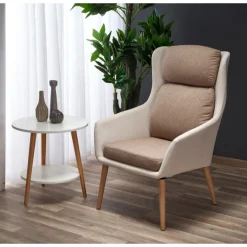 PURIO Hvilestol, - Beige / Brun