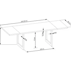 RADUS 140 bord massivt træ