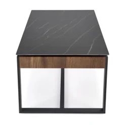 RAMONA sofabord 121 cm - Sort / Valnød