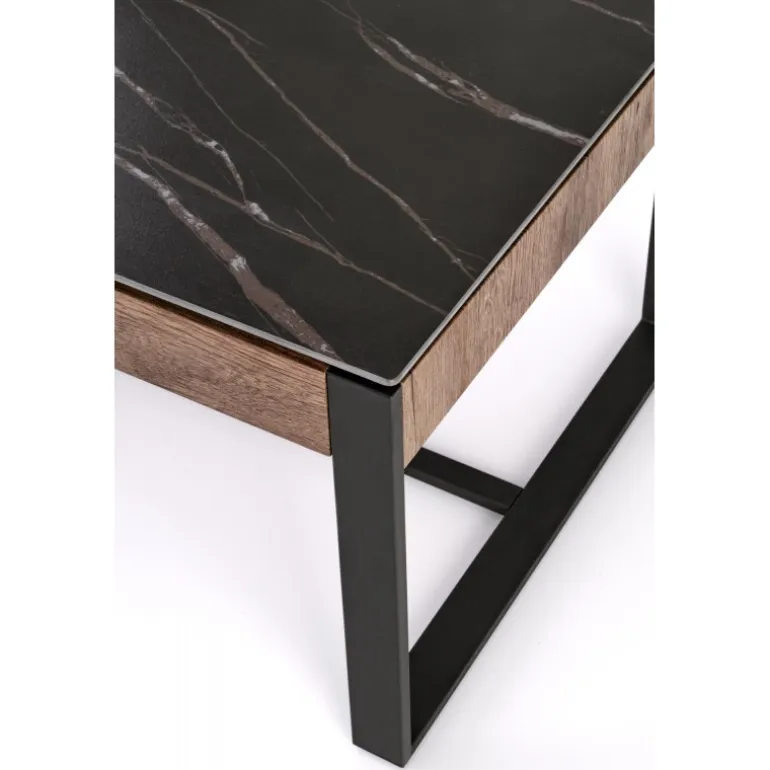 RAMONA sofabord 121 cm - Sort / Valnød