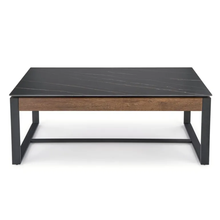 RAMONA sofabord 121 cm - Sort / Valnød