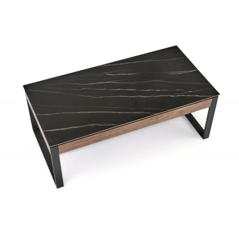 RAMONA sofabord 121 cm - Sort / Valnød