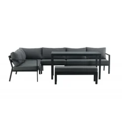 Ramos Have Hjørnesofa Sæt - Sort,Grå