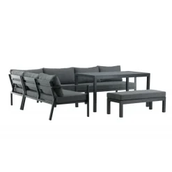 Ramos Have Hjørnesofa Sæt - Sort,Grå