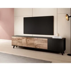 RANDOM RTV-3 TV bord 200 cm, wotan eg / Sort