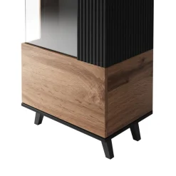 RANDOM W-1 Vitrineskab, - wotan eg/Sort