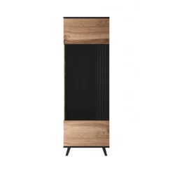 RANDOM W-1 Vitrineskab, - wotan eg/Sort