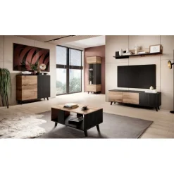 RANDOM W-1 Vitrineskab, - wotan eg/Sort