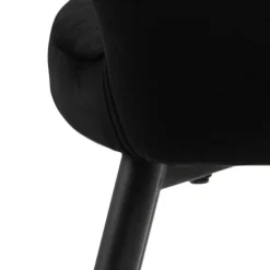 Ranja spisebordsstol med armlæn sort stof