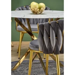 RAYMOND 2 bord, Hvid marmor / guld