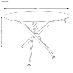 RAYMOND 2 bord, Hvid marmor / guld