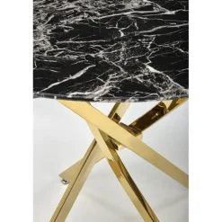 RAYMOND 2 bord, Sort marmor / guld