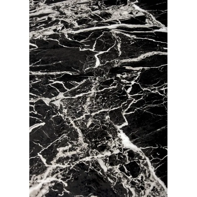 RAYMOND 2 bord, Sort marmor / guld