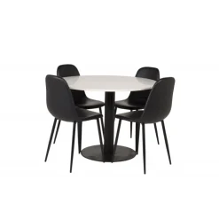 Razzia Rund Spisebordssæt - Sort og Hvid