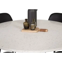 Razzia Rund Spisebordssæt - Sort og Hvid