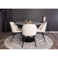 Razzia Rund Spisebordssæt - Beige og Sort og Grå