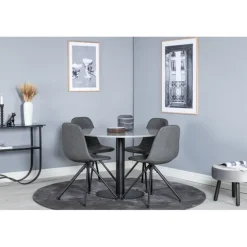 Razzia Rund Spisebordssæt - Sort og Grå