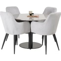 Razzia Rundt Spisebordssæt - Sort og Grå