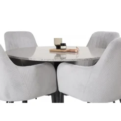 Razzia Rundt Spisebordssæt - Sort og Grå