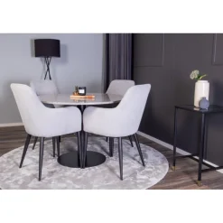 Razzia Rundt Spisebordssæt - Sort og Grå