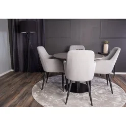 Razzia Rundt Spisebordssæt - Sort og Grå