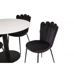 Razzia Rundt Spisebordssæt - Sort og Hvid