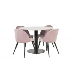 Razzia Rundt Spisebordssæt - Sort, Pink og Hvid