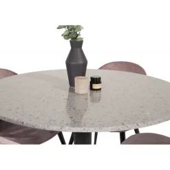 Razzia Rundt Spisebordssæt - Sort, Pink og Hvid