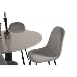 Razzia Rundt Spisebordssæt - Sort og Grå