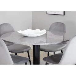 Razzia Rundt Spisebordssæt - Sort og Grå