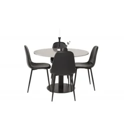 Razzia Rundt Spisebordssæt - Sort og Grå