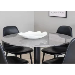 Razzia Rundt Spisebordssæt - Sort og Grå