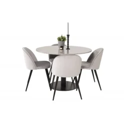 Razzia Rundt Spisebordssæt - Sort og Grå