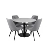 Razzia Rundt Spisebordssæt - Sort, Lysegrå og Hvid