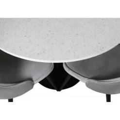 Razzia Rundt Spisebordssæt - Sort, Lysegrå og Hvid