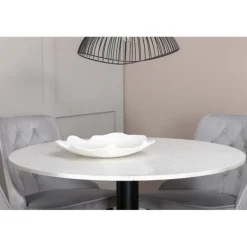 Razzia Rundt Spisebordssæt - Sort, Lysegrå og Hvid