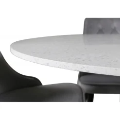 Razzia Rundt Spisebordssæt - Sort, Lysegrå og Hvid