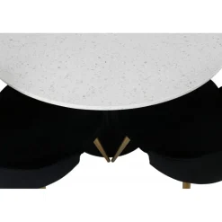 Razzia Rundt Spisebordssæt - Sort, Messing og Hvid