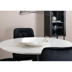 Razzia Rundt Spisebordssæt - Sort, Messing og Hvid