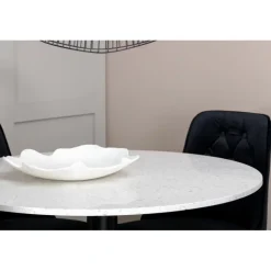 Razzia Rundt Spisebordssæt - Sort, Messing og Hvid