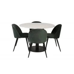 Razzia Rundt Spisebordssæt - Sort og Grøn