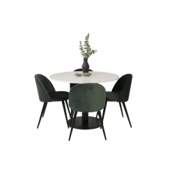 Razzia Rundt Spisebordssæt - Sort og Grøn