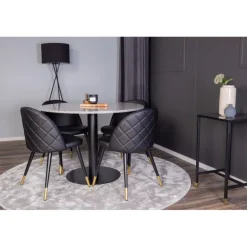 Razzia Rundt Spisebordssæt - Sort og Grå