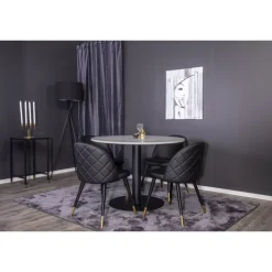 Razzia Rundt Spisebordssæt - Sort og Grå