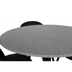 Razzia Rundt Spisebordssæt - Sort, Messing Grå