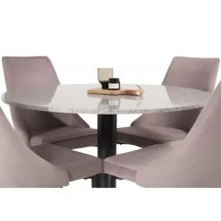 Razzia Rundt Spisebordssæt - Sort, Grå og Pink