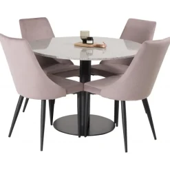 Razzia Rundt Spisebordssæt - Sort, Grå og Pink