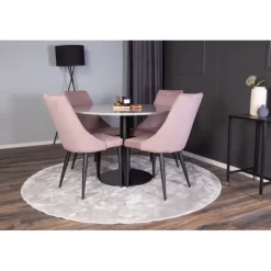 Razzia Rundt Spisebordssæt - Sort, Grå og Pink