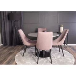 Razzia Rundt Spisebordssæt - Sort, Grå og Pink