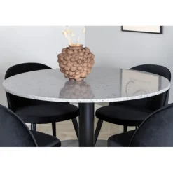 Razzia Rundt Spisebordssæt - Sort og Grå